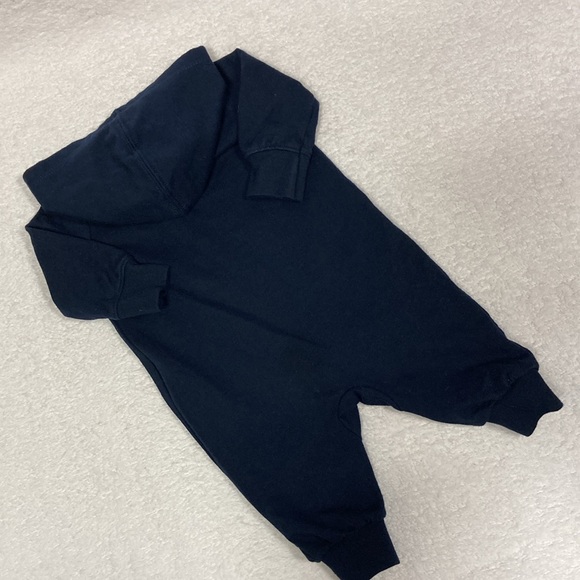 Nike navy blue hooded play suit romper full zip 3m - Picture 5 of 7